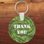 Bedankt voor het ronddraaien van Green Spiral Sleutelhanger (Voorkant)