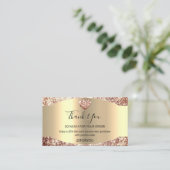 Bedankt voor het Roos Code Logo HARDkorting AANKOP Visitekaartje (Staand voorkant)