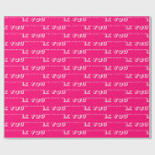 Bedankt voor het roze fuchsia white patroon modern cadeaupapier (Vlak)