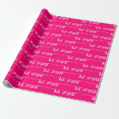 Bedankt voor het roze fuchsia white patroon modern cadeaupapier (Uitgerold)