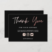 Bedankt voor het roze Glitter Custom Media Insert (Voorkant / Achterkant)