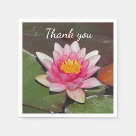 Bedankt voor het roze water Lily Fotoappreciatie Servet