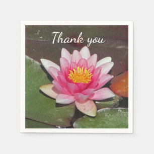 Bedankt voor het roze water Lily Fotoappreciatie Servet