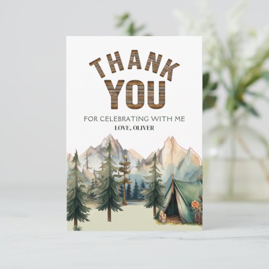 Bedankt voor het rustieke camperavontuur (Staand voorkant)