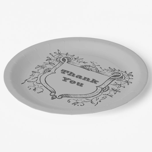Bedankt voor het   schild. papieren bordje (Gekanteld)
