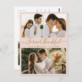 Bedankt voor het schrijven van de foto's Collage W Briefkaart (Voorkant / Achterkant)