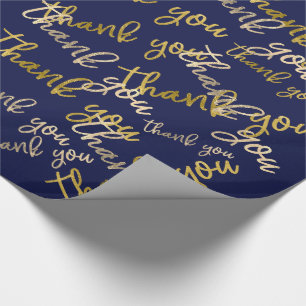 Bedankt voor het script Mermaid Gold Wedding Favor Cadeaupapier