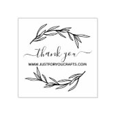 Bedankt voor het script Website Laurel Leaf Rubberstempel (Afrduk)