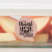 Bedankt voor het shoppen Sticker (Aangebracht)