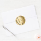 Bedankt voor het shoppen van business logo gold ronde sticker (Envelop)