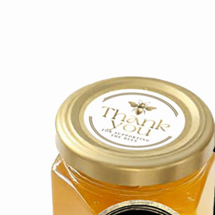 Bedankt voor het steunen van de bijen gouden bijen ronde sticker