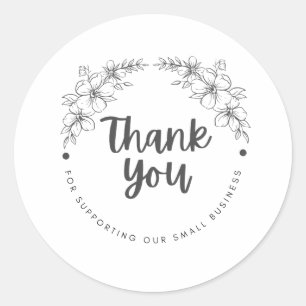 Bedankt voor het steunen van mijn kleine bedrijf s ronde sticker