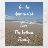 Bedankt voor het Surf Zand Beach Foto Wijn Etiket (Enkel label)