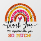 Bedankt voor het tekenen van waardering voor klant raamsticker (Vel)