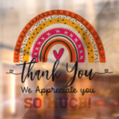 Bedankt voor het tekenen van waardering voor klant raamsticker (Vel 2)