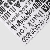 Bedankt voor het Tissue Paper (Typografie) Tissuepapier (Detail)