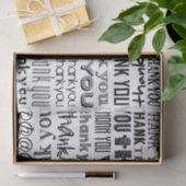 Bedankt voor het Tissue Paper (Typografie) Tissuepapier (Geschenk)