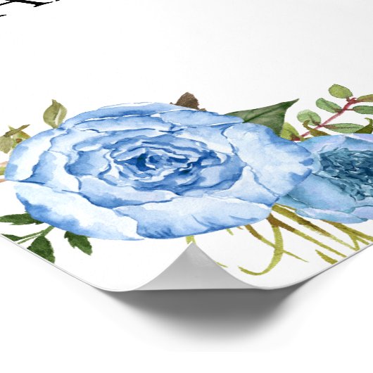 Bedankt voor het tonen van de blauwe bloem. poster (Hoek)