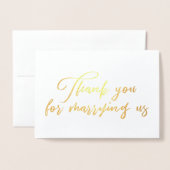 Bedankt voor het trouwen met ons trouwambtenaar Da Folie Kaarten (Voorkant met envelop)