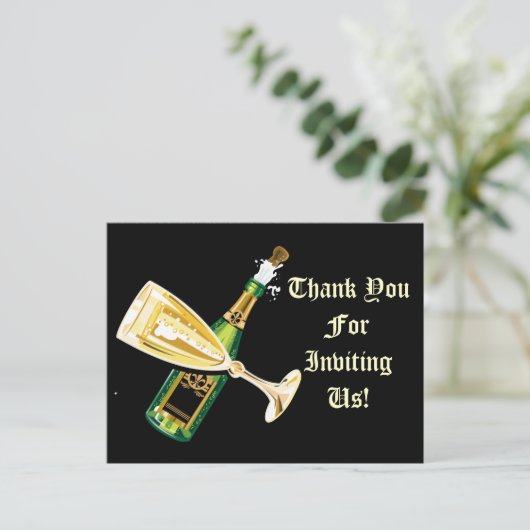 Bedankt voor het uitnodigen van ons briefkaart (Staand voorkant)