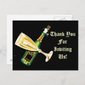 Bedankt voor het uitnodigen van ons briefkaart (Voorkant / Achterkant)