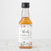 Bedankt voor het vasthouden aan de Amerikaanse Wil Likeurfles Etiket (Voorkant)