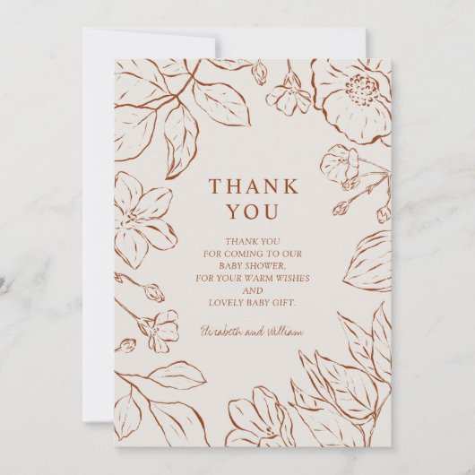 Bedankt voor het verbrande Oranje botanische Baby  (Voorkant)