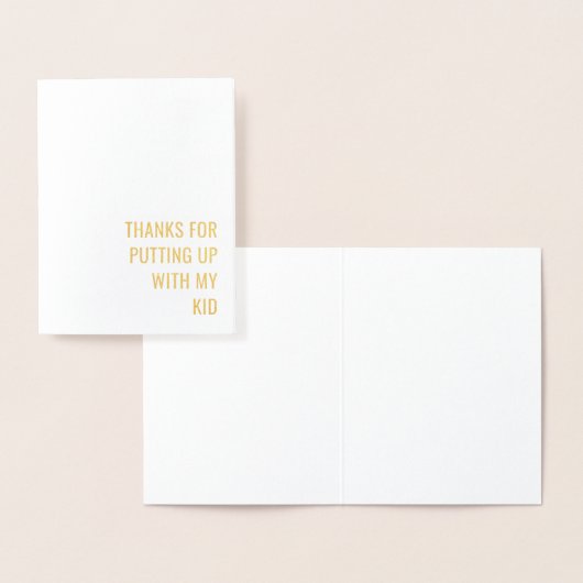 "Bedankt voor het verdragen van mijn kind" kaart (Display)