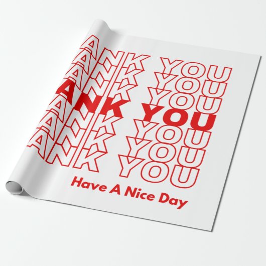 Bedankt voor het verpakken van papier voor kleine  (Uitgerold)