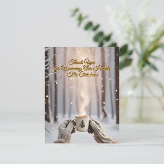 Bedankt voor het verwarmen van ons hart deze kerst feestdagenkaart (Staand voorkant)