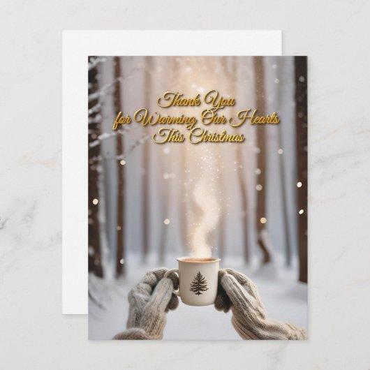 Bedankt voor het verwarmen van ons hart deze kerst feestdagenkaart (Voorkant / Achterkant)