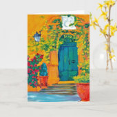 Bedankt voor het verwelkomen van mij in uw huis kaart (Gele Bloem)