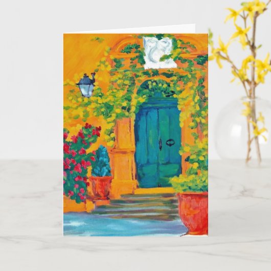 Bedankt voor het verwelkomen van mij in uw huis kaart (Gele Bloem)