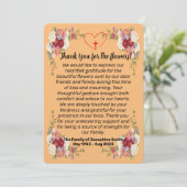 Bedankt voor het verzenden van bloemen na de dood kaart (Staand voorkant)