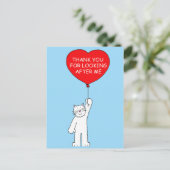 Bedankt voor het verzorgen van de kat briefkaart (Staand voorkant)