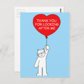 Bedankt voor het verzorgen van de kat briefkaart (Voorkant / Achterkant)