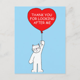 Bedankt voor het verzorgen van de kat briefkaart