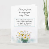 Bedankt voor het verzorgen van mijn moederkaart kaart (Voorkant)