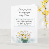 Bedankt voor het verzorgen van mijn moederkaart kaart (Gele Bloem)