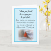 Bedankt voor het verzorgen van mijn vader Verpleeg Kaart (Gele Bloem)