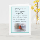 Bedankt voor het verzorgen van mijn vader verpleeg kaart (Gele Bloem)