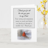 Bedankt voor het verzorgen van mijn vader verpleeg kaart (Gele Bloem)