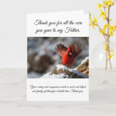 Bedankt voor het verzorgen van mijn vaders verplee kaart (Gele Bloem)