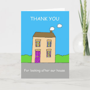 Bedankt voor het verzorgen van ons huis kaart