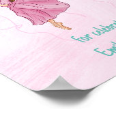 Bedankt voor het vieren - Ballerina Verjaardag Poster (Hoek)