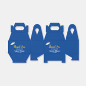 Bedankt voor het vieren met me blauw Afstuderen Bedankdoosjes (Uitgevouwen)