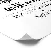 Bedankt voor het vieren met me teken poster (Hoek)