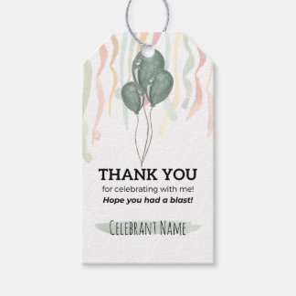 Bedankt voor het vieren met mij gunst tag cadeaulabel