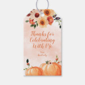 Bedankt voor het vieren met mij Herfst Cadeaulabel (Voorkant)