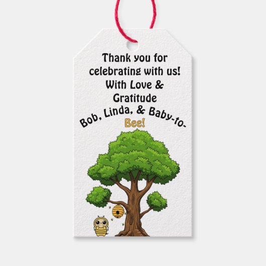 Bedankt voor het Vieren met Ons - Bij Geschenklabe Cadeaulabel (Voorkant)
